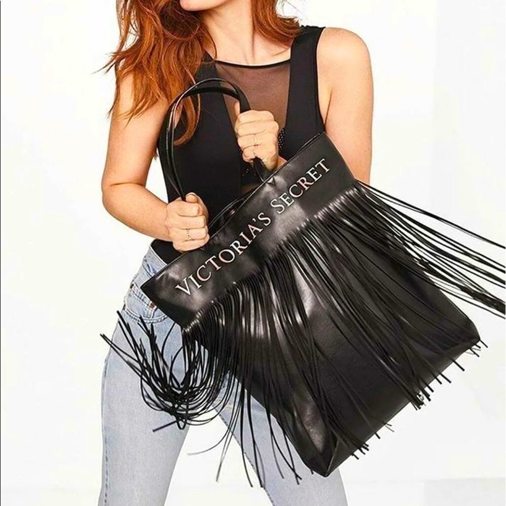 Victoria’s Secret Black Fringe Bag